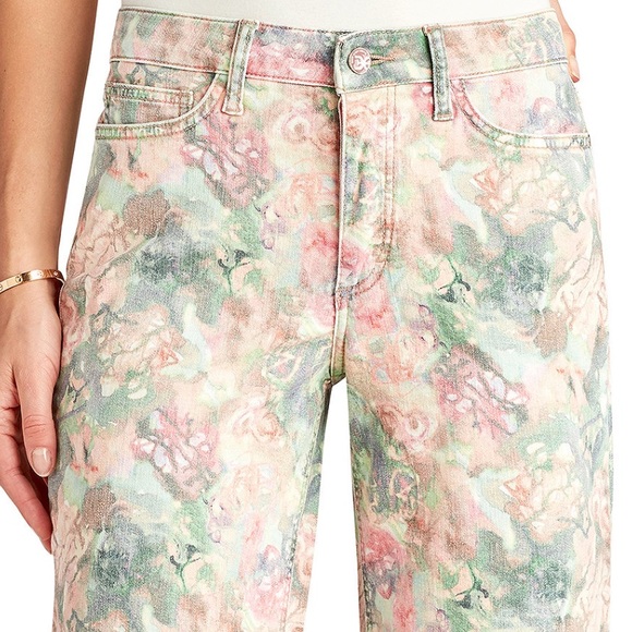Sam Edelman High rise cropped jeans floral NWT$118 - Picture 3 of 5